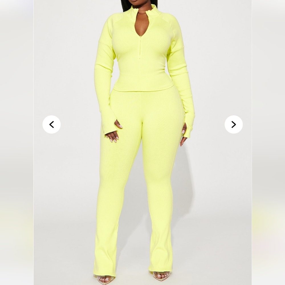 Women's Neon Yellow Jumpsuit